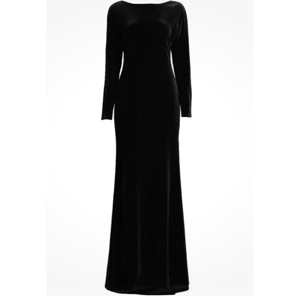Donna Karan NY Jewel Low Back Velvet Gown in Purple, NWT, Size 10